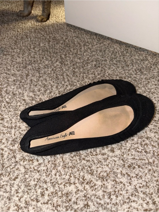 American Eagle Outfitters Shoes - American Eagle Outfitters Black Canvas Ballet Flats